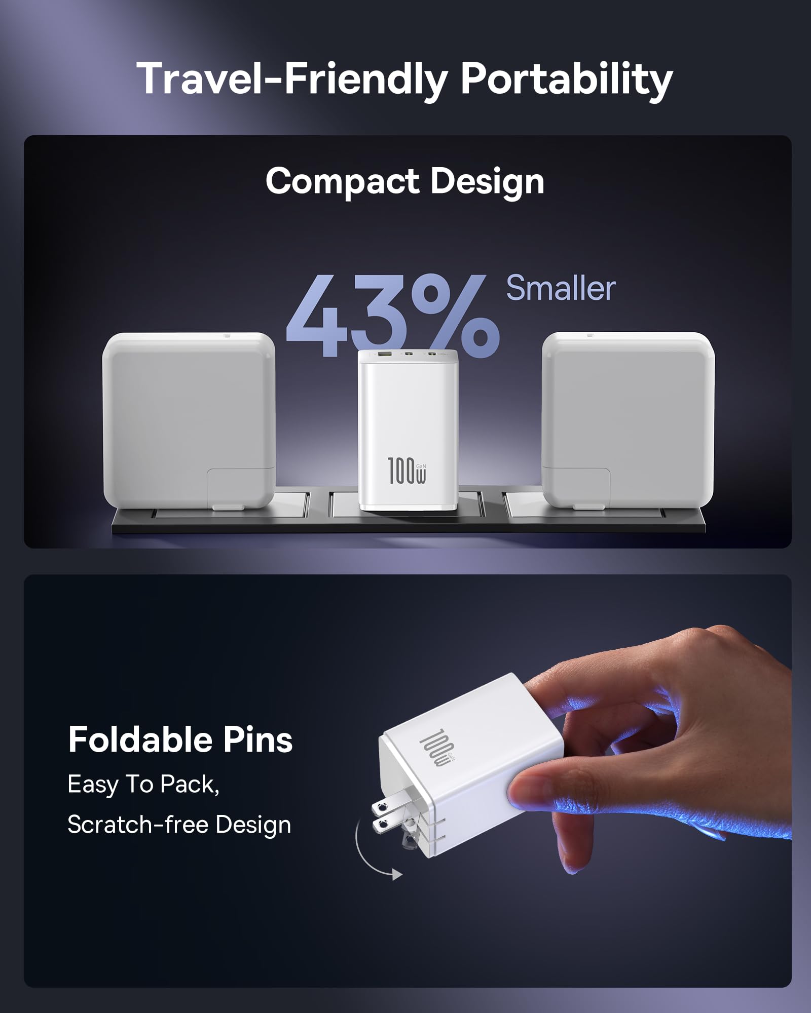 Foto 5 pulgar | Cargador Baseus Usb C De 100 W Con 3 Puertos Para Macbook Pro/air  Ipad - Venta Internacional.