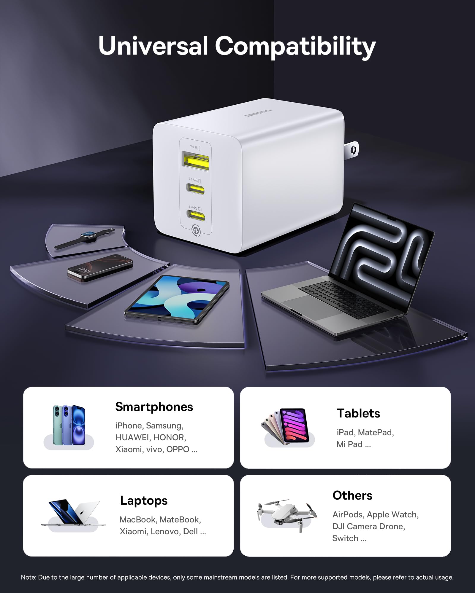 Foto 7 pulgar | Cargador Baseus Usb C De 100 W Con 3 Puertos Para Macbook Pro/air  Ipad - Venta Internacional.