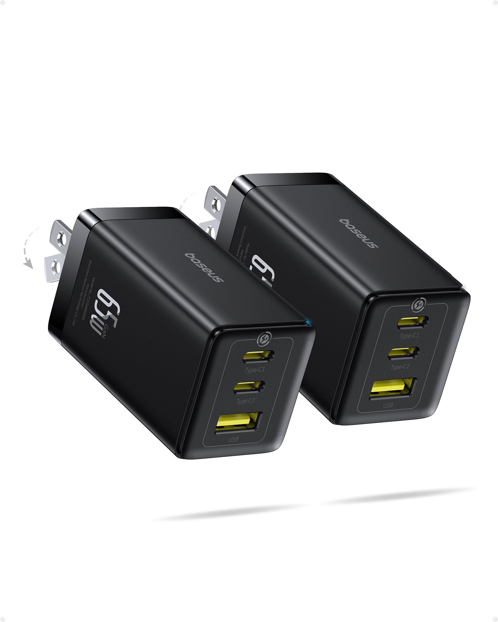 Cargador Baseus 2 Pack De 65 W Usb C Pps De 3 Puertos Para Macbook  Ipad - Venta Internacional. $1,127