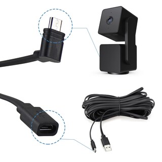 Foto 2 | Cable De Extensión Micro Usb Smays De 25 Pies Paquete De 3 Negro - Venta Internacional.