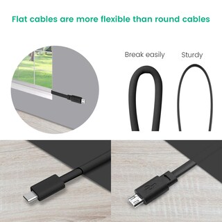 Foto 6 | Cable De Extensión Micro Usb Smays De 25 Pies Paquete De 3 Negro - Venta Internacional.