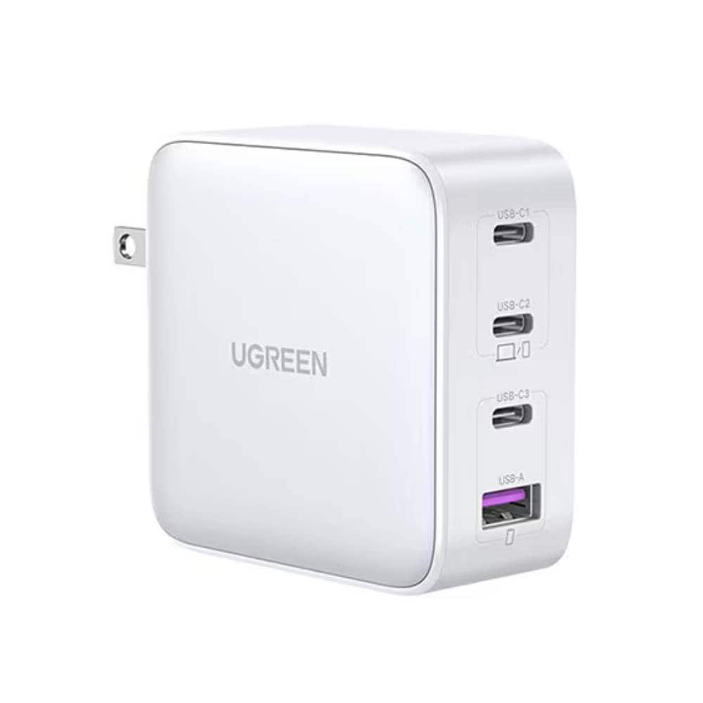 Cargador 4 Puertos Ugreen Gan 100w Carga Rápida Blanco $461