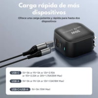 Foto 5 | Adaptador Mr. Gadgets Power Carga Rápida Pd Qc Gan 35w 2 Puertos Usb-c  Usb-a