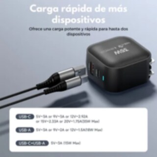 Foto 5 | Adaptador Mr. Gadgets Power Carga Rápida Pd Qc Gan 35w 2 Puertos Usb-c Usb-a