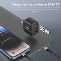 Foto 7 | Adaptador Mr. Gadgets Power Carga Rápida Pd Qc Gan 35w 2 Puertos Usb-c  Usb-a