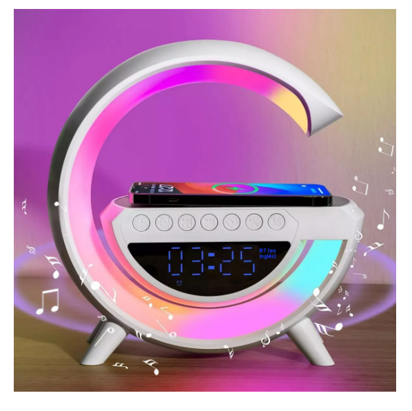 Foto 5 pulgar | Bluetooth Speaker Wireless Charger Led Light 3-in-1