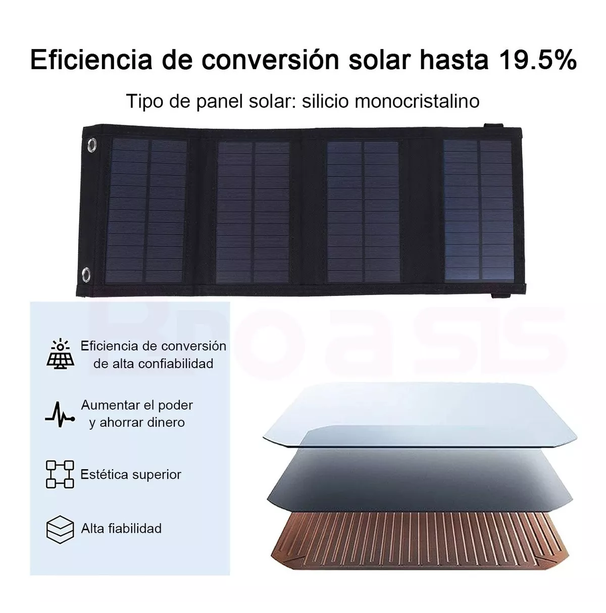 Foto 4 pulgar | Cargador Solar Portátil Eo Safe Imports Esi-7342 Plegable de Panel 20 W Puertos USB Negro