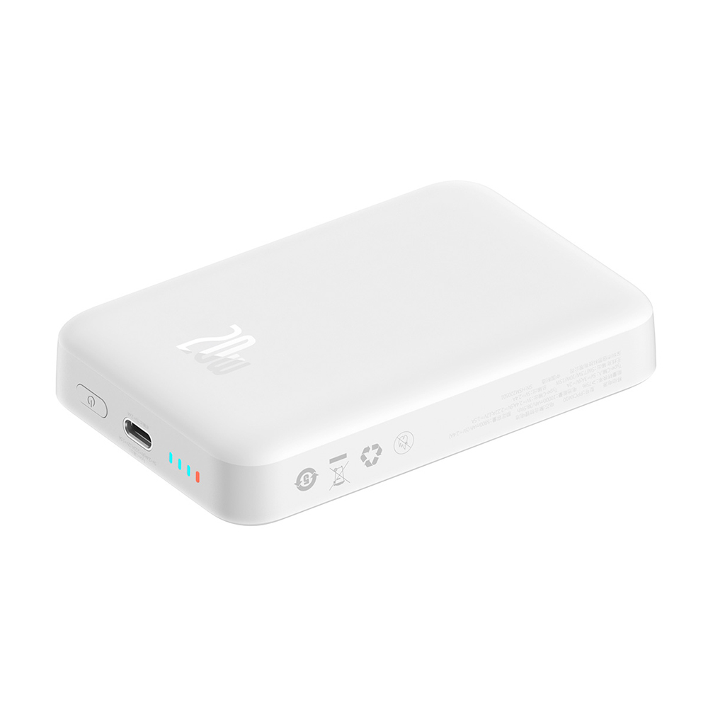 Foto 4 pulgar | Batería Portátil Baseus Ppcx070002 Mini Magnética Blanco