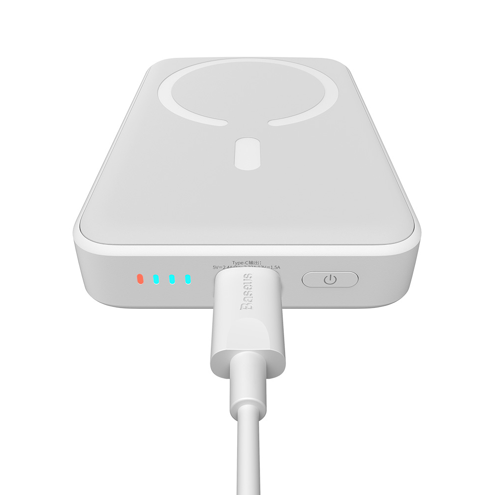 Foto 4 | Batería Portátil Baseus Ppcx070002 Mini Magnética Blanco