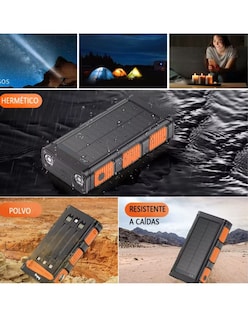 Foto 5 | Cargador Solar Powerbank 36000 mAh Negro