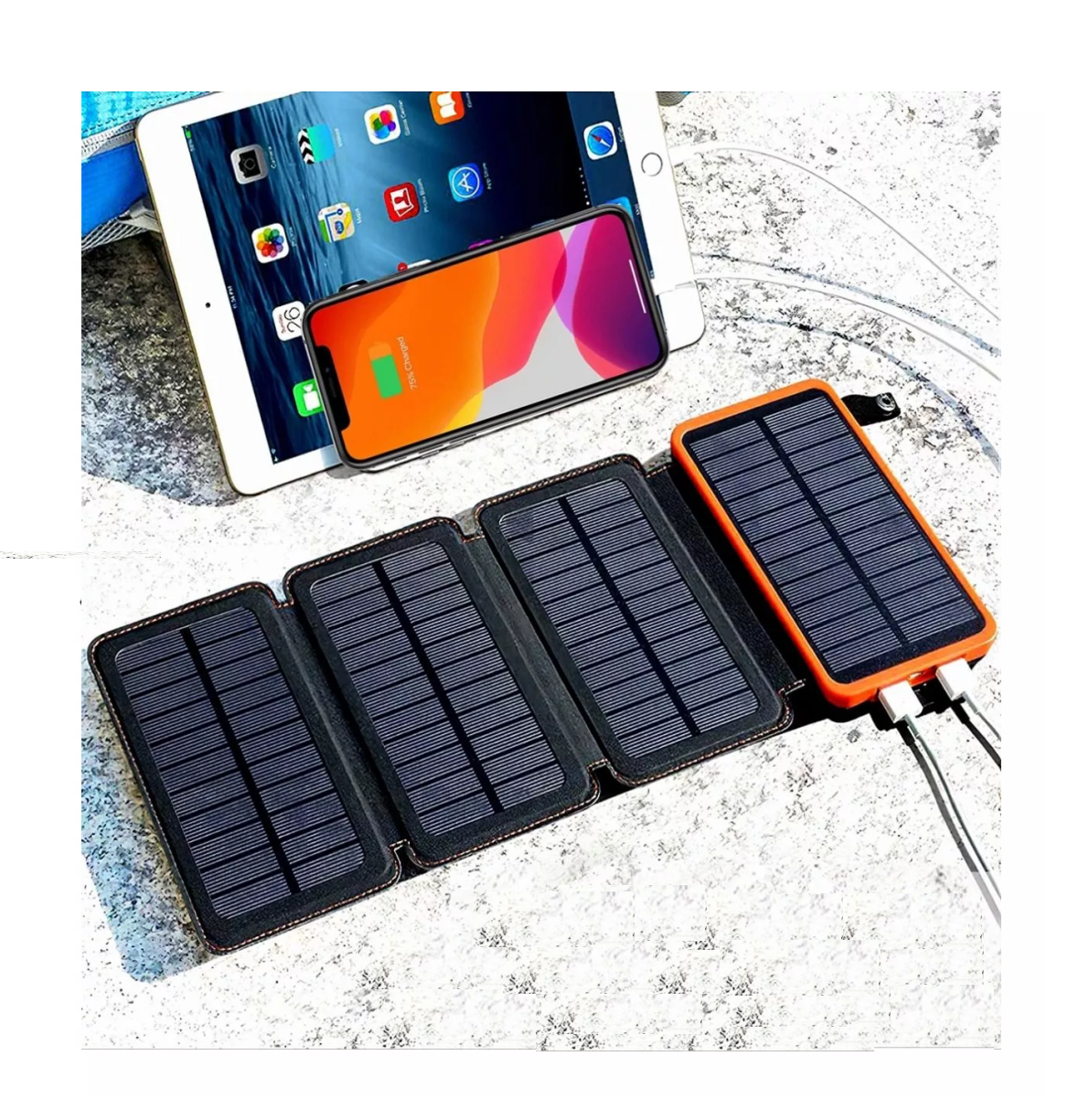 Foto 5 pulgar | Power Bank Solar Lab.G 26800mah 4 Paneles Solare Negro