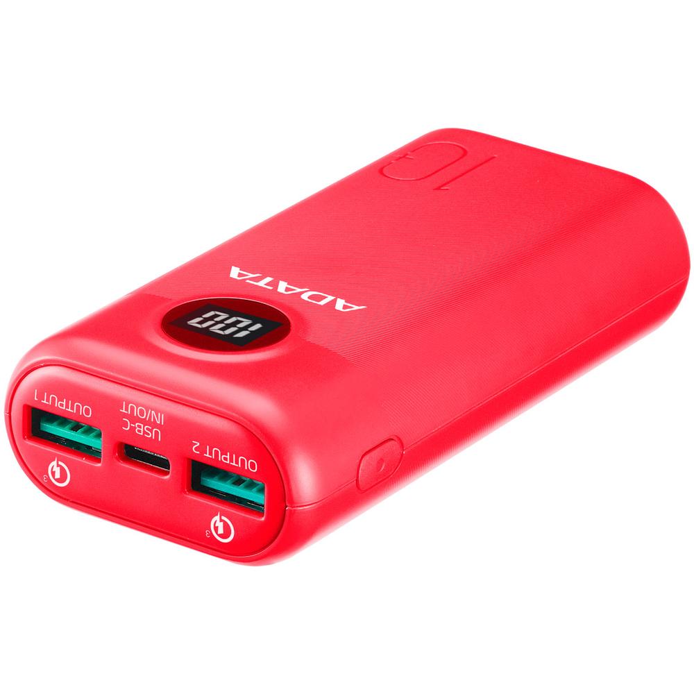 Foto 4 pulgar | Power Bank 20000mah Adata P20000qcd Tipo C Rojo Ap20000qcd-dgt-crd