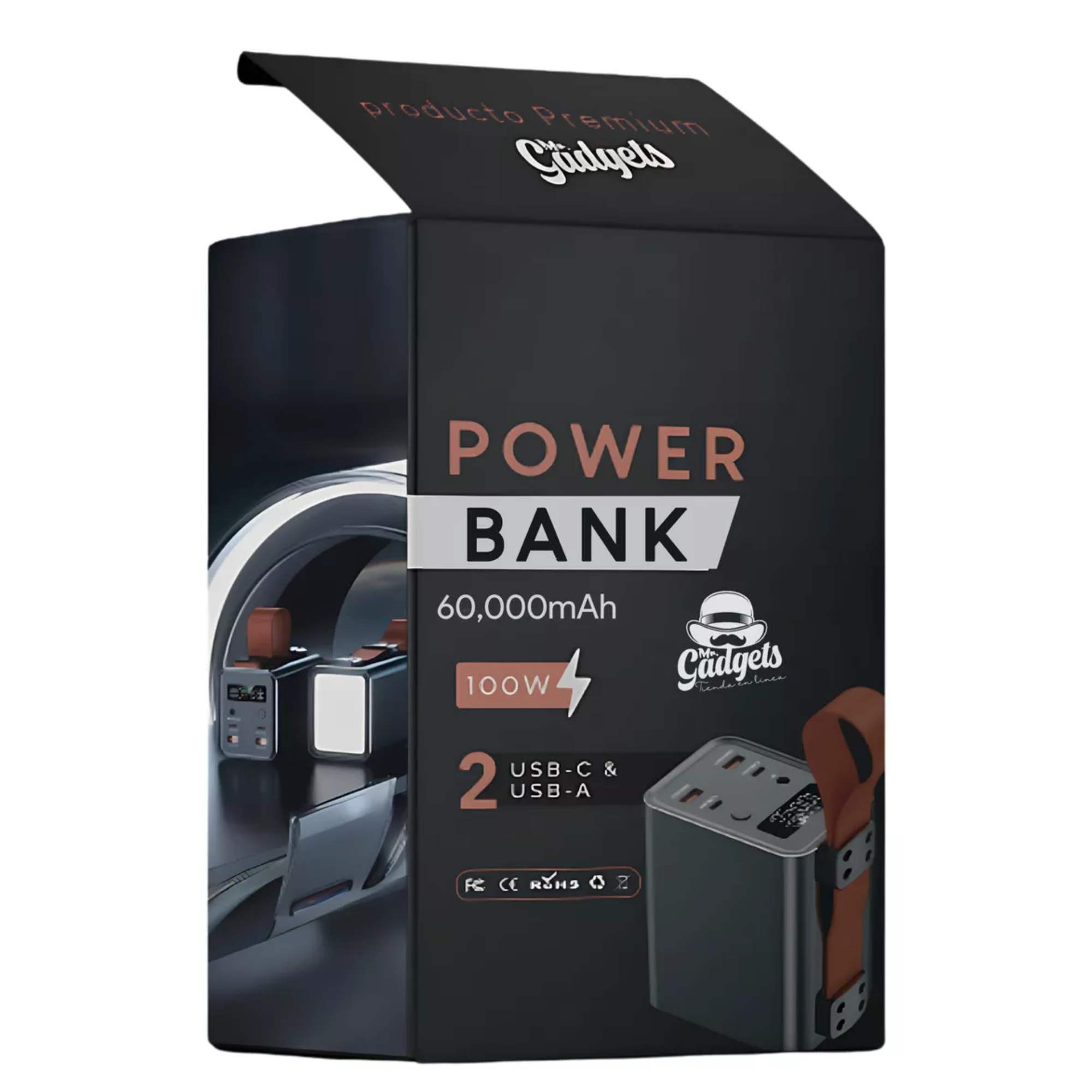 Foto 2 | Power Bank Bateria Pila Portatil 60,000mah Carga Rapida 100w