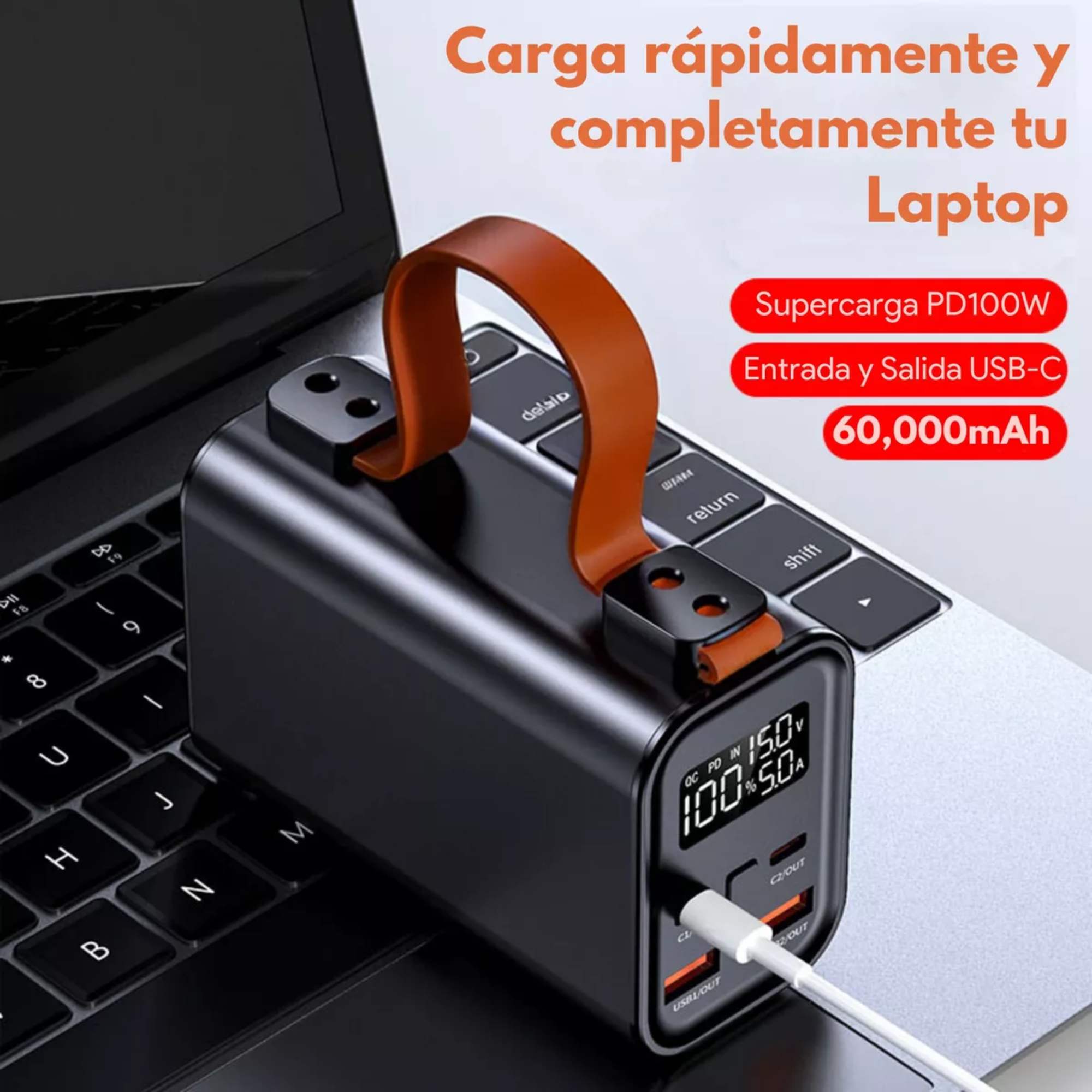 Foto 9 pulgar | Power Bank Bateria Pila Portatil 60,000mah Carga Rapida 100w