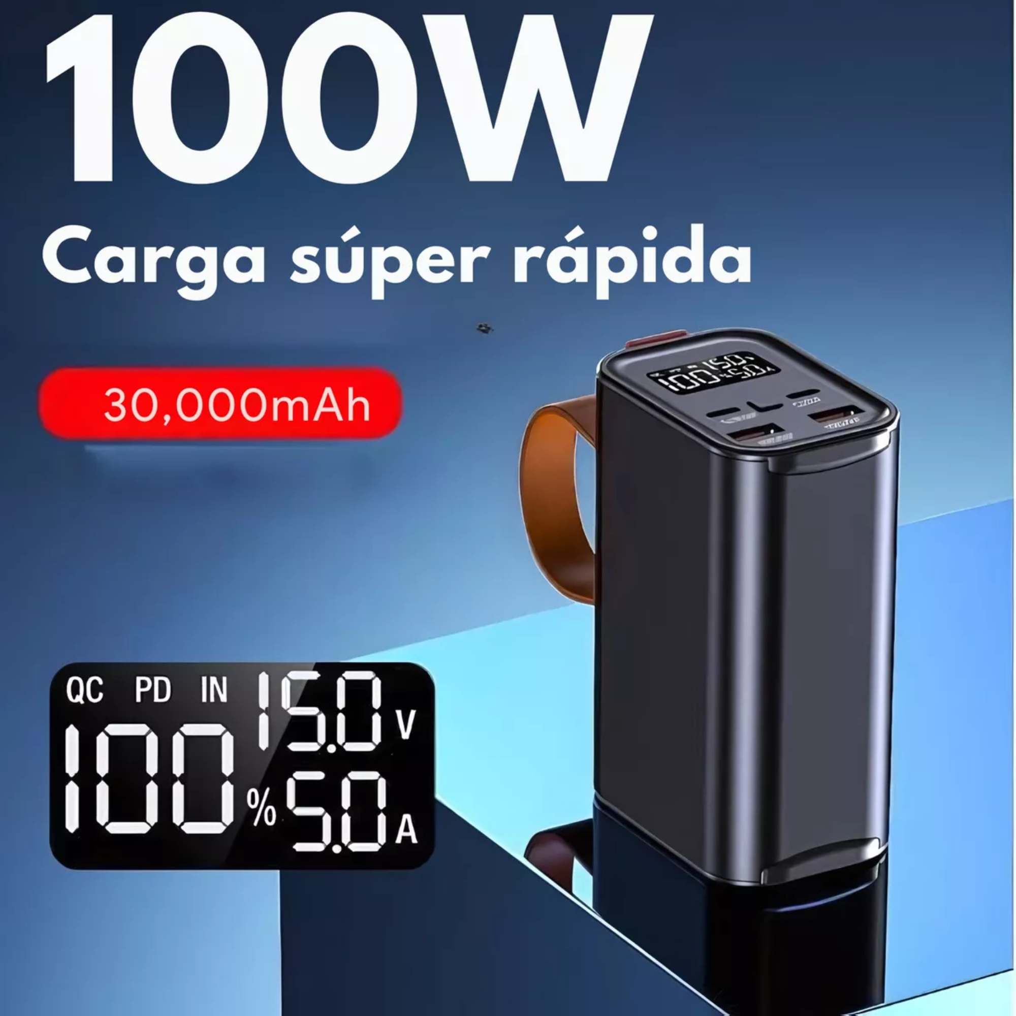 Foto 9 pulgar | Mr. Gadgets Power Bank 30,000 Mah, Usb-c, Usb-a, Banco De Carga Portátil De 100w Multipuertos, Batería Ultra C