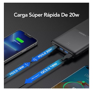 Foto 2 | Banco de Energía Batería Portátil 40000mah Celda de Carga Rápida Negro