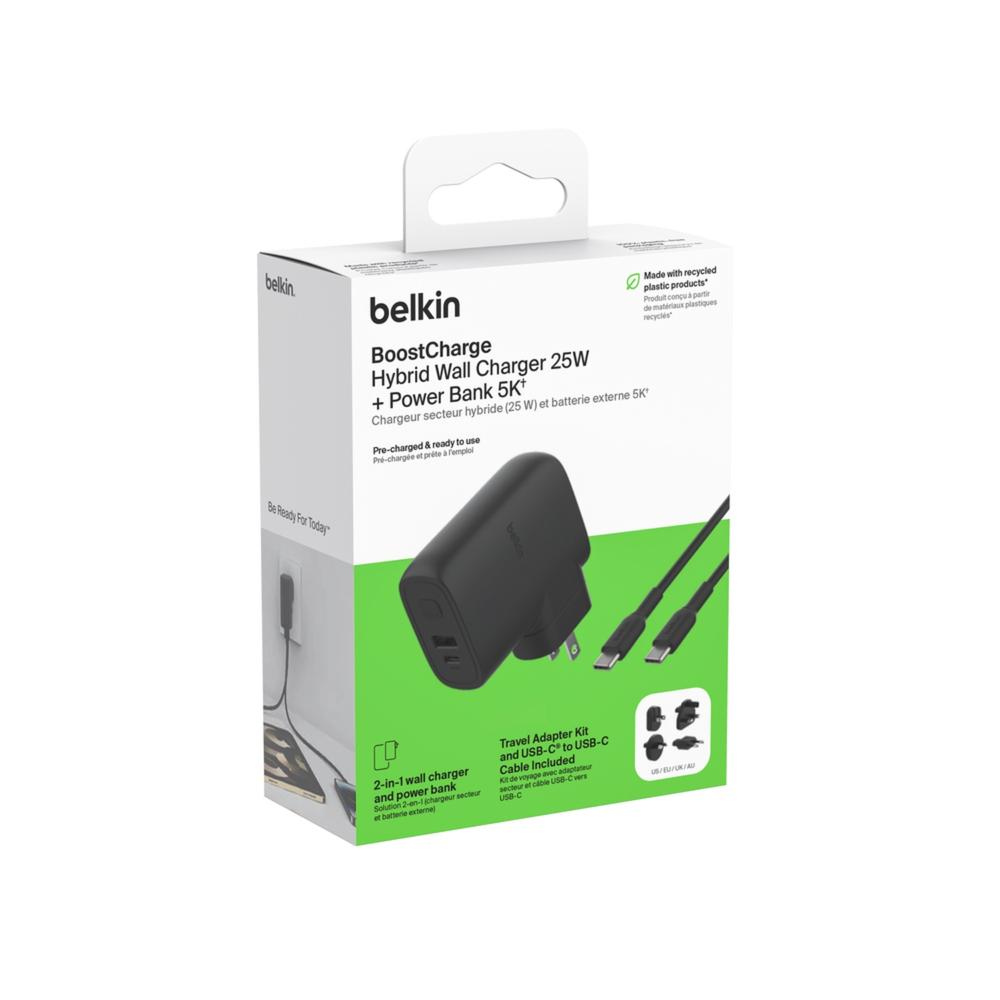 Foto 2 | Cargador De Pared Belkin Con Power Bank 5k Y Kit Adaptador