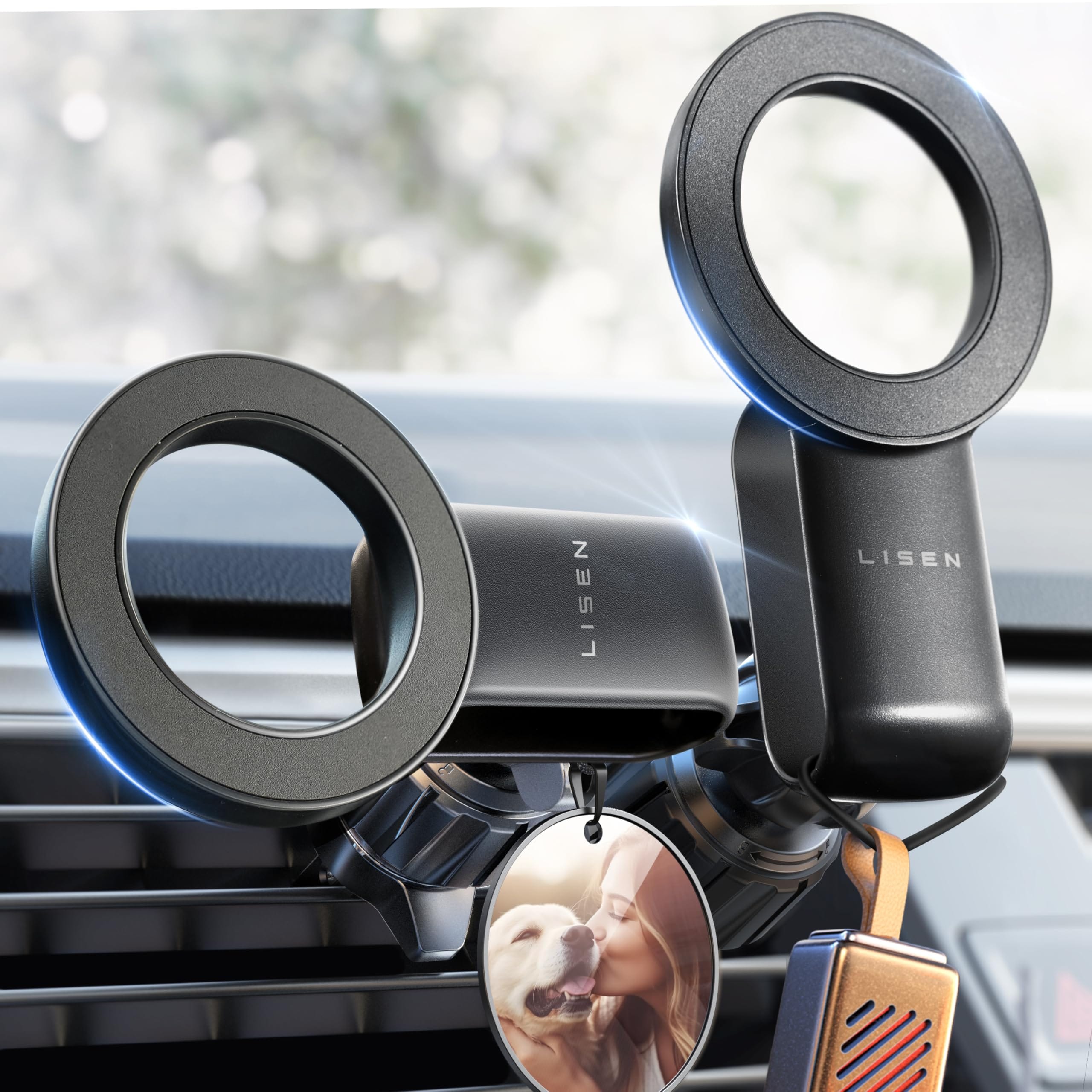 Soporte De Coche Lisen Se Adapta Al Soporte De Coche Magsafe Para Iphone Con 30 Imanes - Venta Internacional. $392