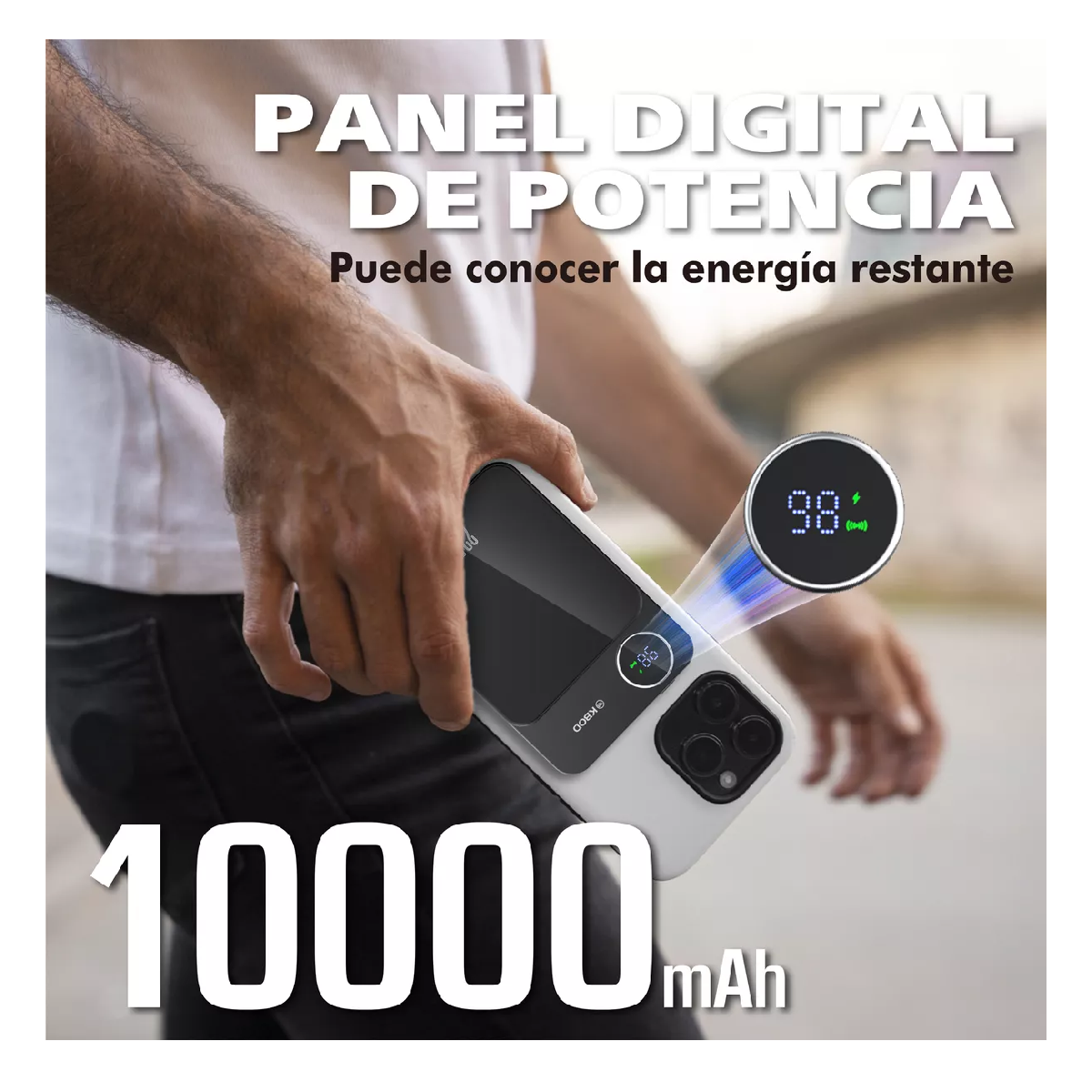 Foto 3 | Batería Portátil 10000mah Blanco