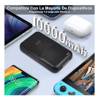 Foto 3 | Batería para iPhone Carga Inalámbrica 5000 Mah para Magsafe Negro