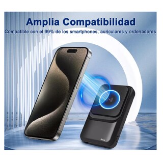 Foto 4 | Batería para iPhone Carga Inalámbrica 5000 Mah para Magsafe Negro