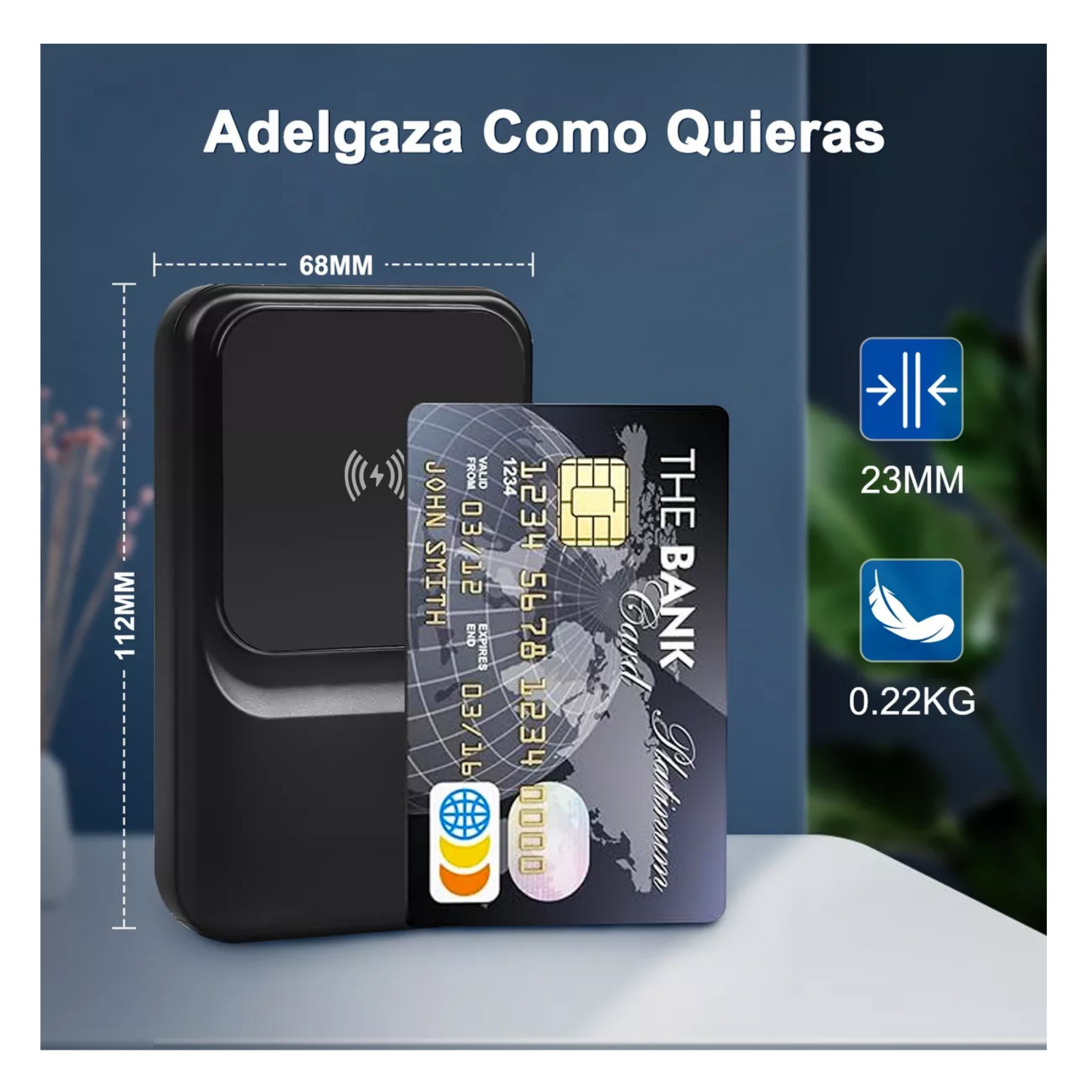 Foto 6 pulgar | Batería para iPhone Carga Inalámbrica 5000 Mah para Magsafe Negro