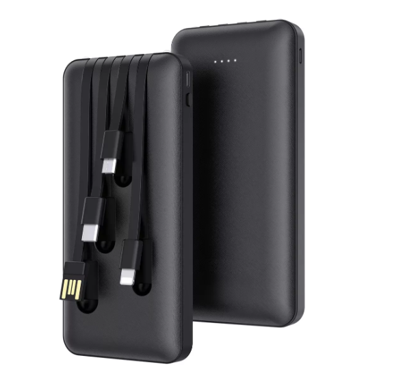 Power Bank Wünd Batería Portátil Carga Rápida 10000mah 4 Cable