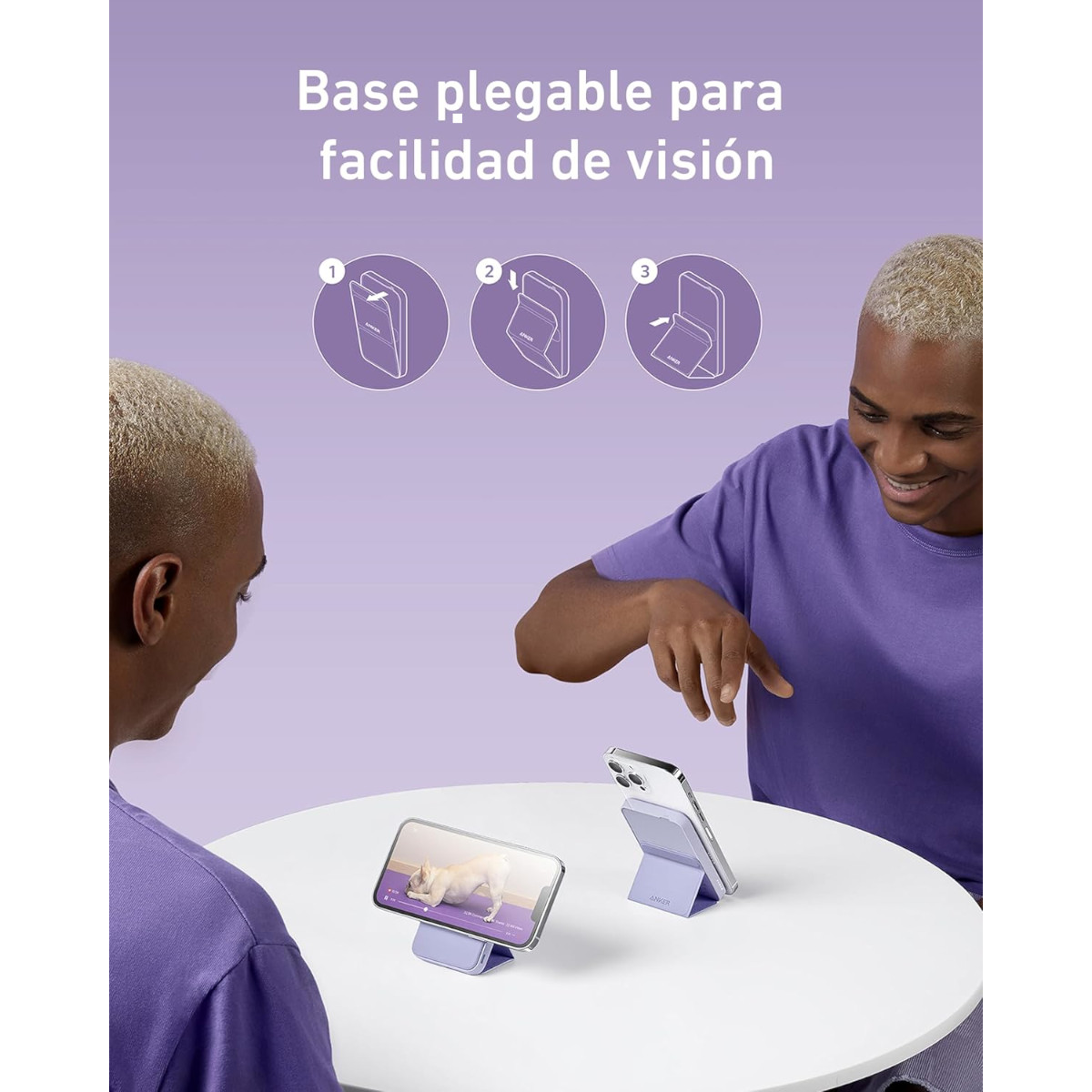 Foto 5 pulgar | Cargador Batería Portátil Anker 622 5000mah Magnético Violeta
