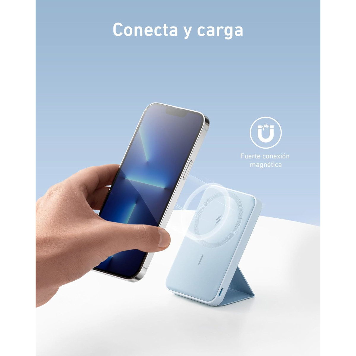 Foto 3 pulgar | Cargador Batería Portátil Anker 622 5000mah Magnético Azul