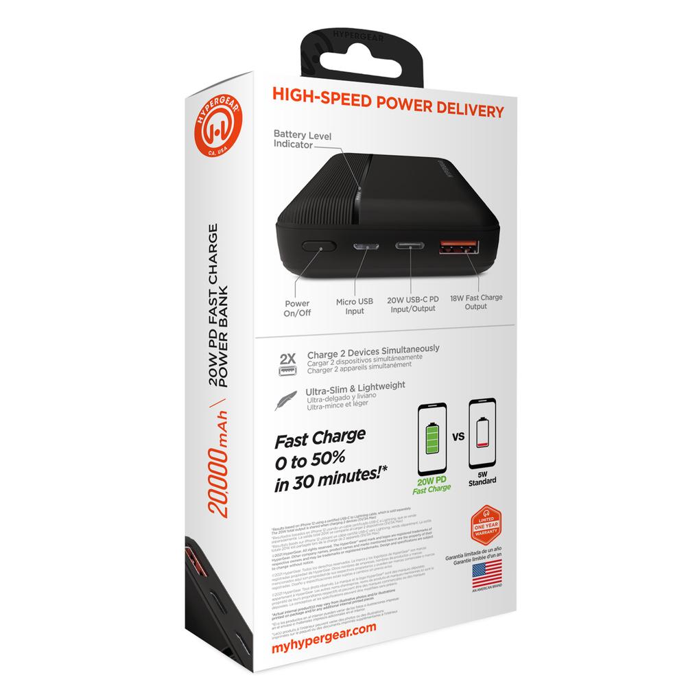 Foto 8 pulgar | Power Bank De Carga Rápida 20000mah 20w Usb-c Pd