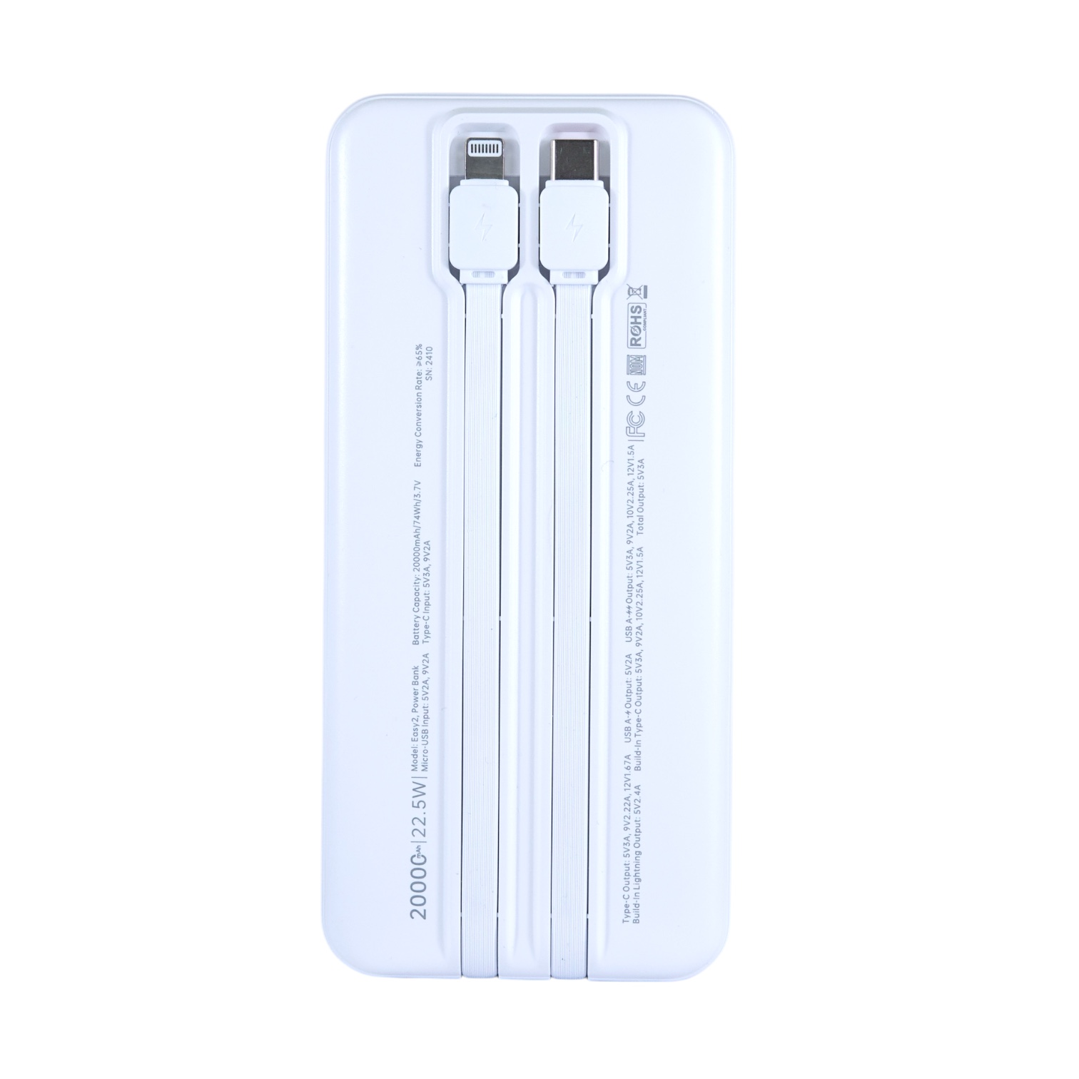 Foto 4 pulgar | Powerbank G-tide Easy2 20000mah Carga Rápida Usb-c Y Lighting Blanco