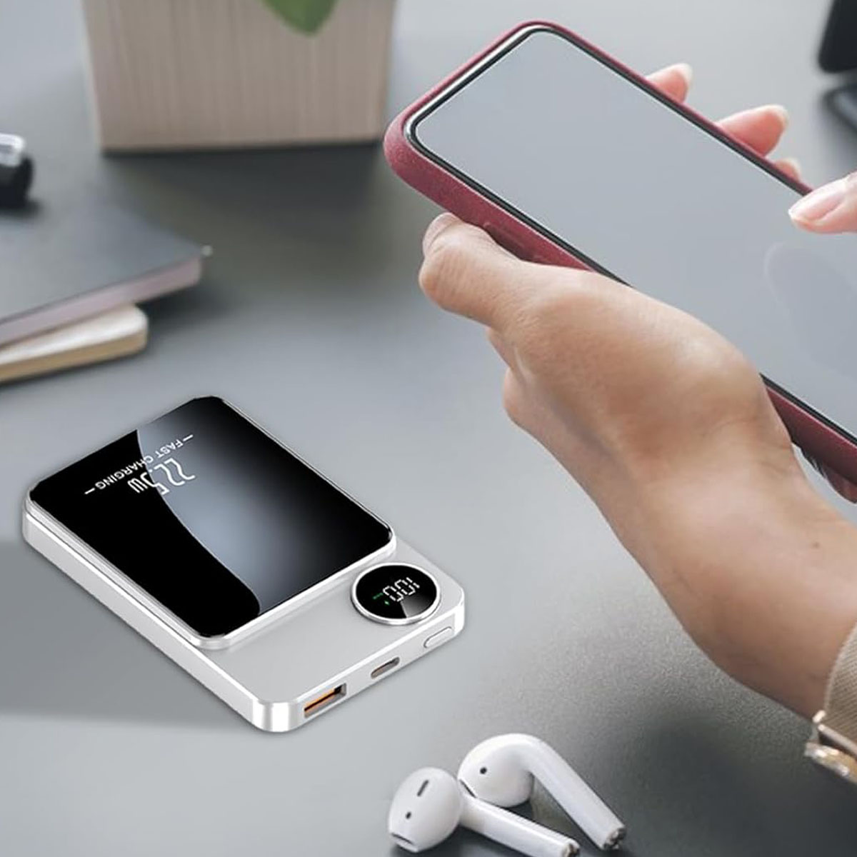 Foto 4 pulgar | Batería Magsafe Portatil Para Iphone 22.5w Pila Inalambrica