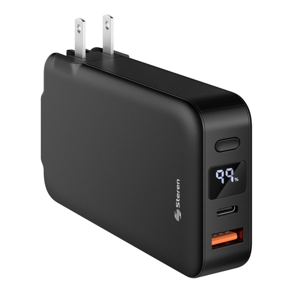 Foto 2 pulgar | Cargador Usb Con Power Bank De 10,000 Mah, Pd 20 W / Qc 18 W Con 1 Salida Usb C, 1 Salida Usb, Cable