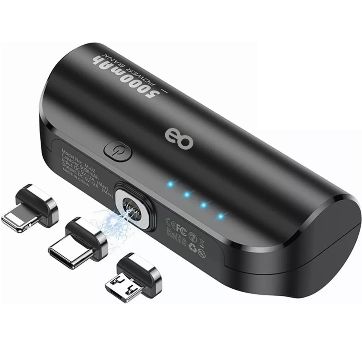 Foto 4 pulgar | Power Bank Magnético 5000mah Inalámbrica 3 En 1 Ultracompact Eo Safe Imports Esi-4832-1 Negro