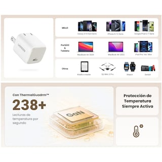 Foto 2 | Ugreen Cargador Mini De 20w Serie Nexode Tipo C Ideal Iphone Samsung