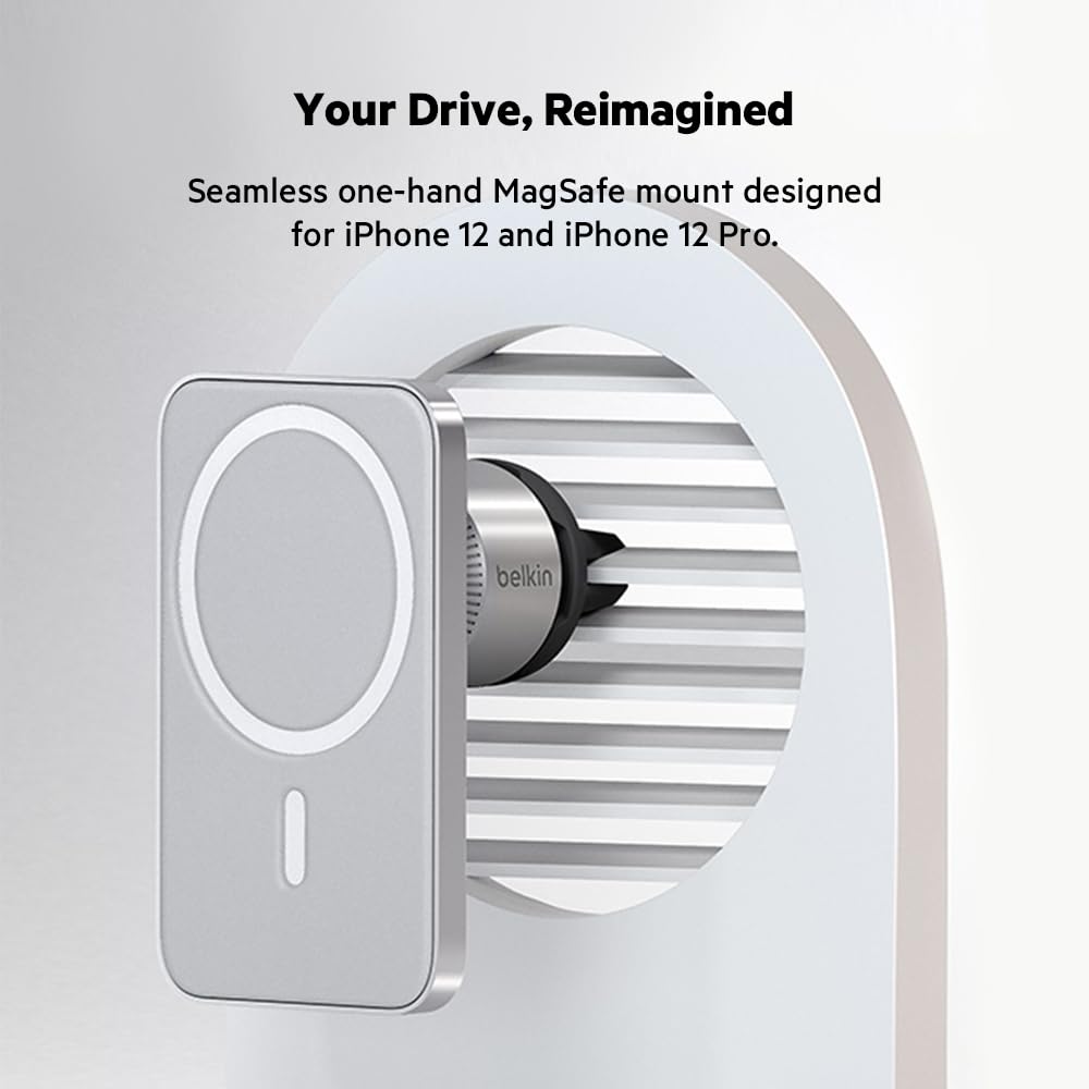 Foto 4 pulgar | Soporte Magnético Para Teléfono Belkin Magsafe Vent Mount Pro Grey - Venta Internacional.