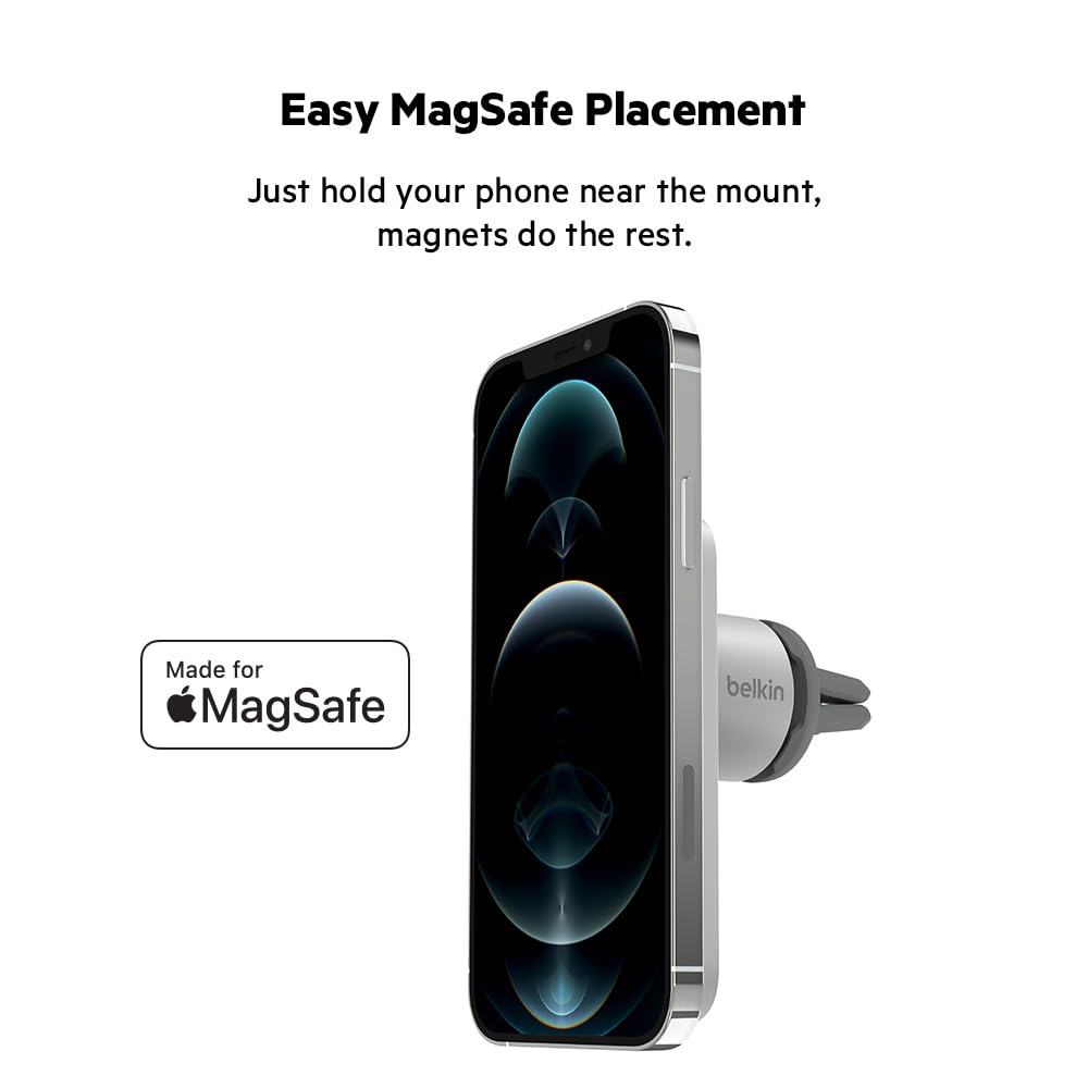 Foto 5 pulgar | Soporte Magnético Para Teléfono Belkin Magsafe Vent Mount Pro Grey - Venta Internacional.