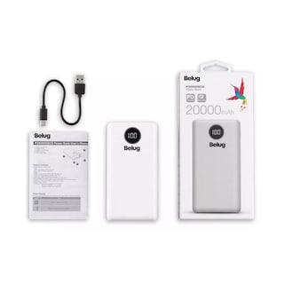 Foto 5 | Power Bank 20000mah Belug, Batería Portátil Tipo C Blanco