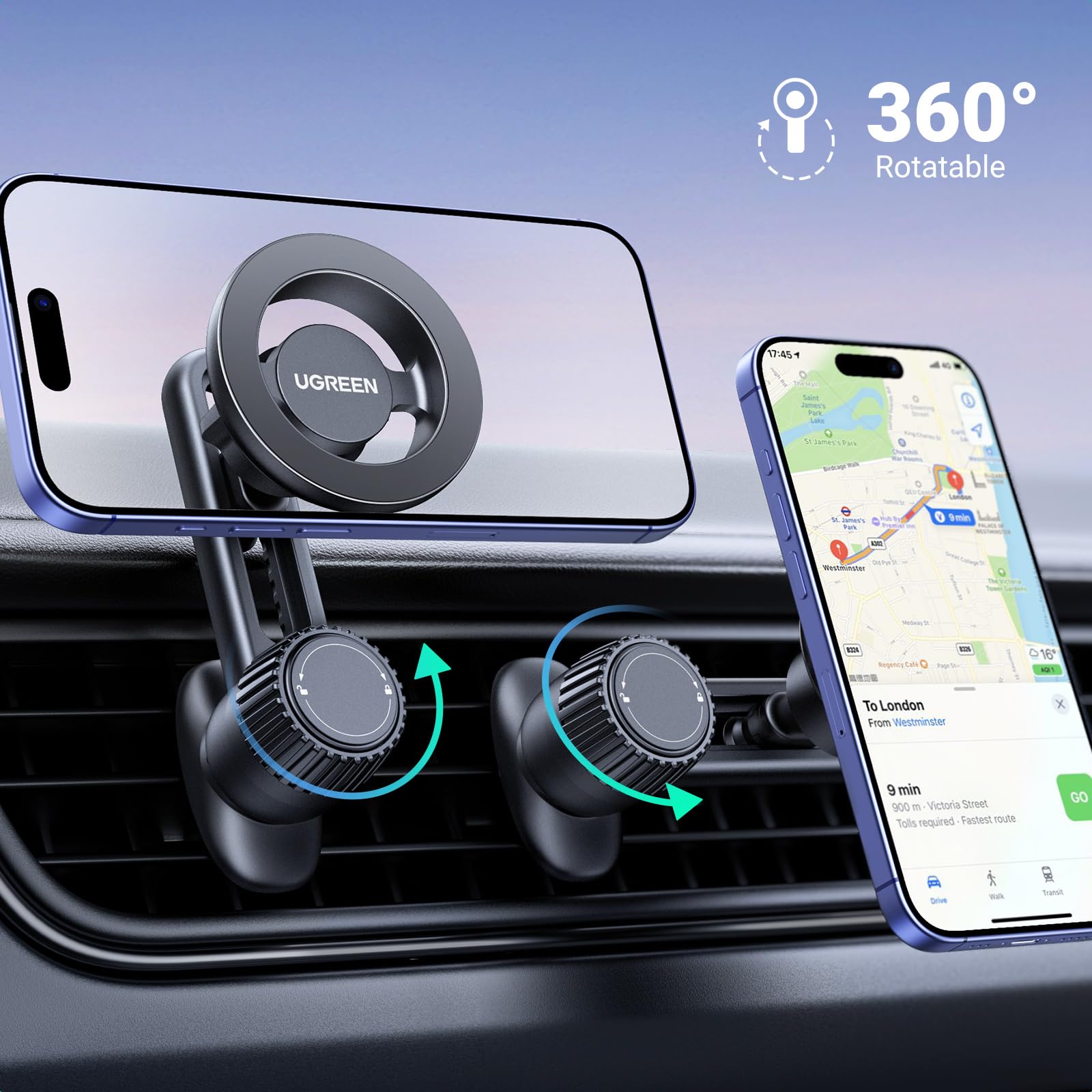 Foto 5 pulgar | Soporte Magnético Para Teléfono Ugreen Para Coche Magsafe Iphone Con Funda - Venta Internacional.