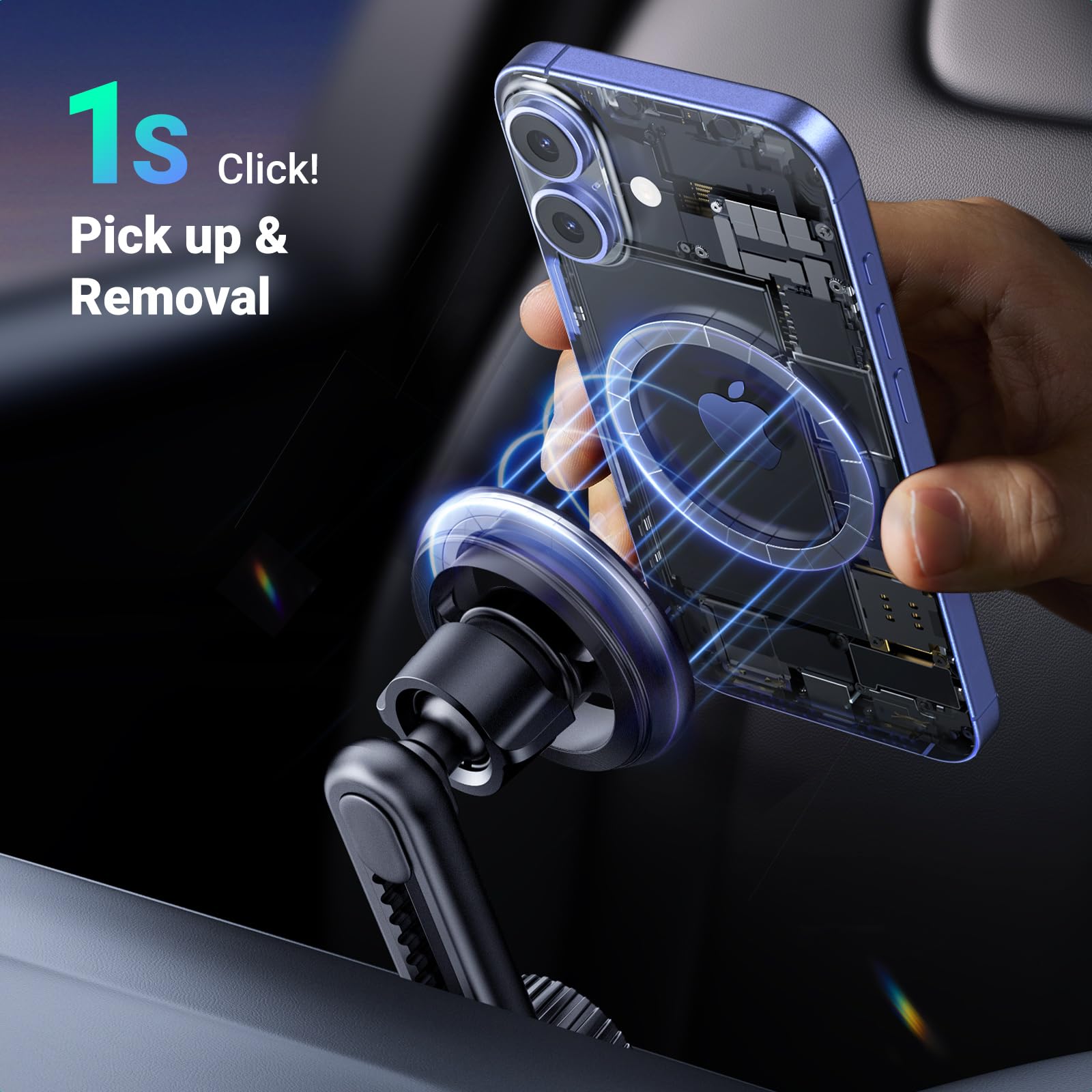 Foto 6 pulgar | Soporte Magnético Para Teléfono Ugreen Para Coche Magsafe Iphone Con Funda - Venta Internacional.