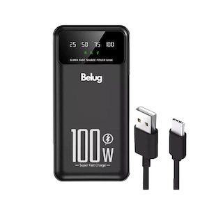 Foto 1 | Power Bank Belug 20000mah Batería Externa 20w Carga Rapida Negra