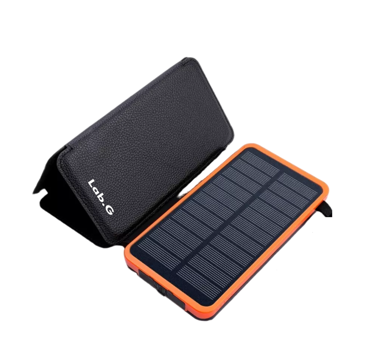 Foto 2 pulgar | Power Bank Solar Cargador Portátil 26800mah 4 Paneles Solare Negro Lineas Naranja