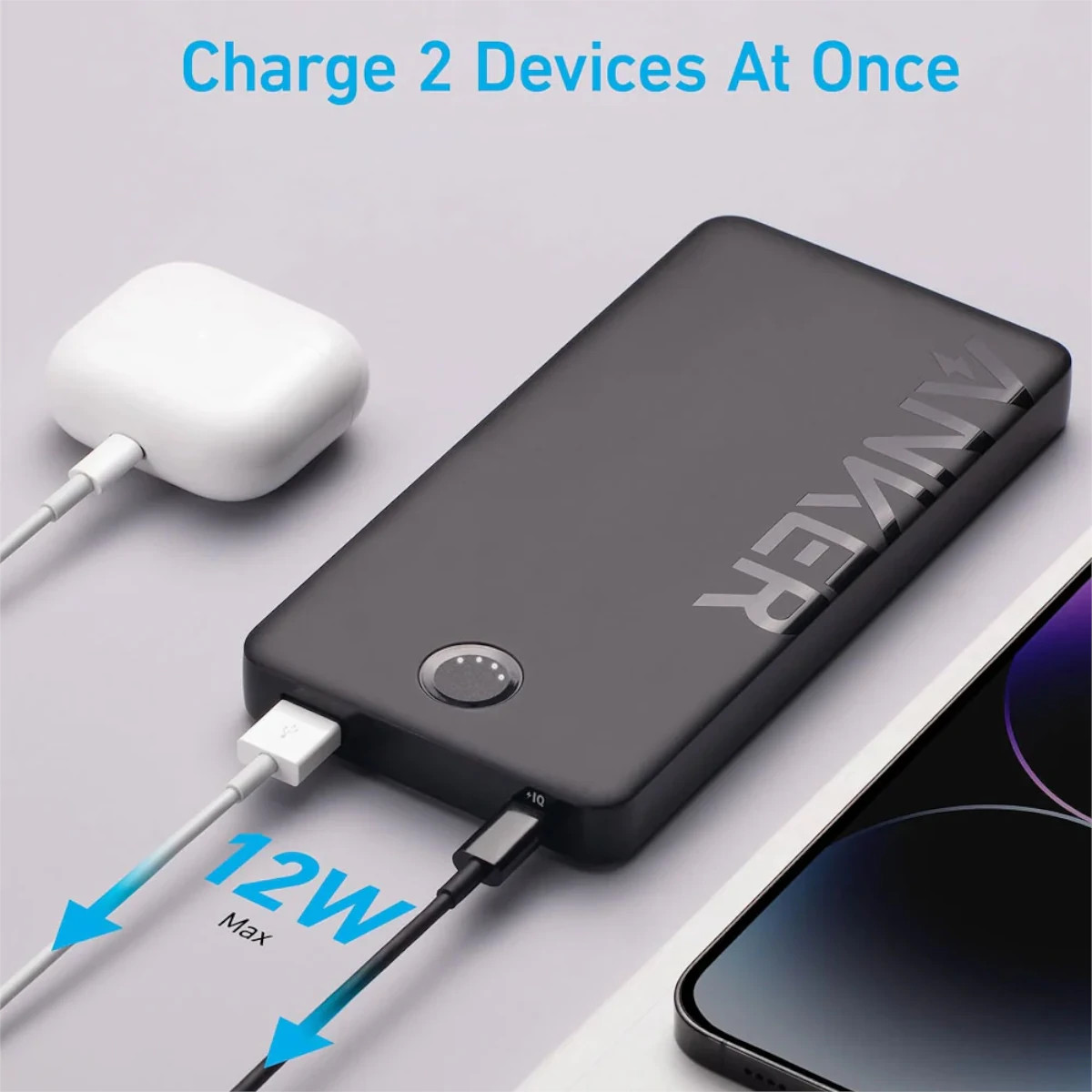 Foto 5 | Power Bank Anker 10,000mah Carga Rápida Bidireccional Negro