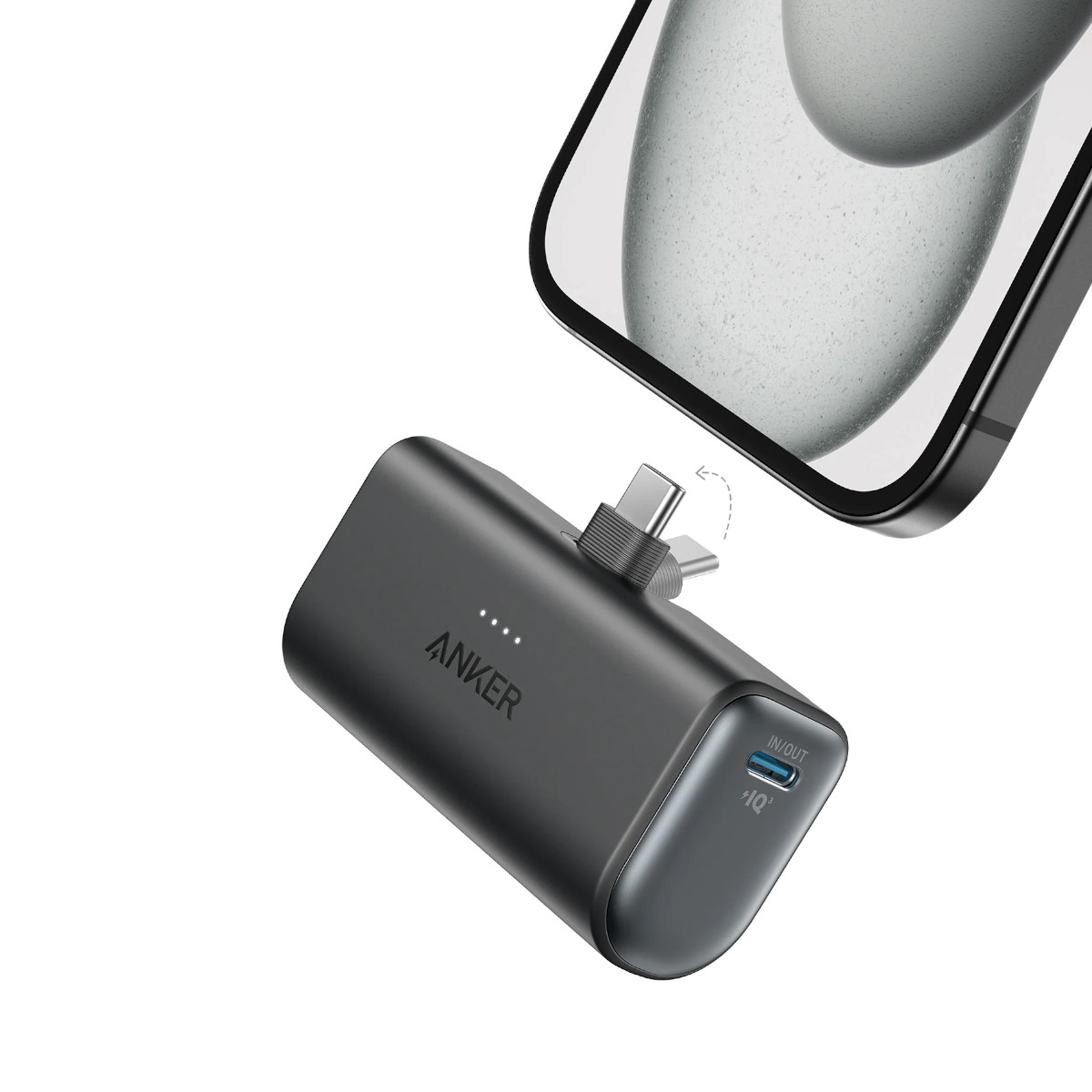 Foto 3 pulgar | Power Bank Nano USB-C Plegable Anker 5000 mAh 22.5 W Negro