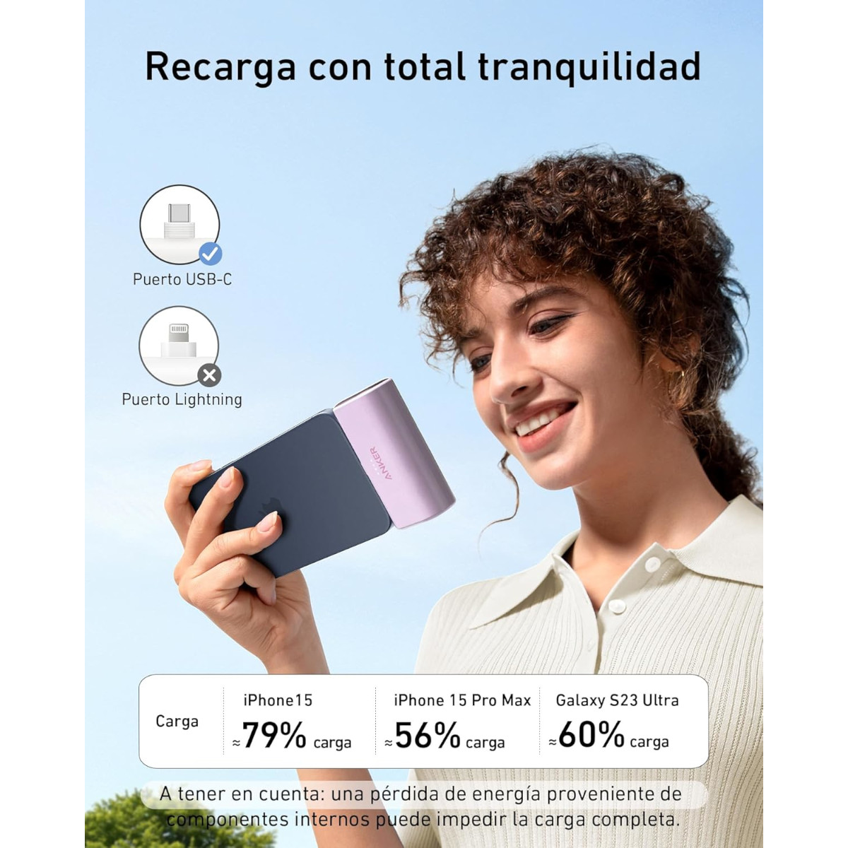 Foto 6 pulgar | Power Bank Anker 5000 mAh
