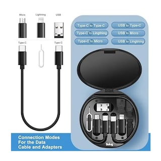 Foto 4 | Kit Adaptador De Cable De Carga Múltiple Belug, Kit Adaptador Negro