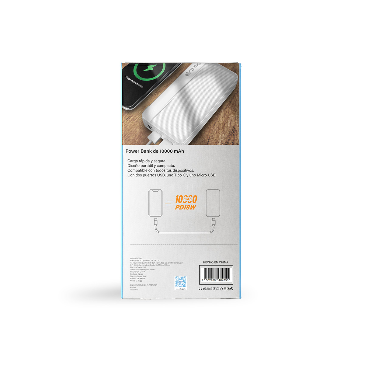Foto 5 | Power Bank Para Dispositivos Con Cable Compatible Para Vuelos