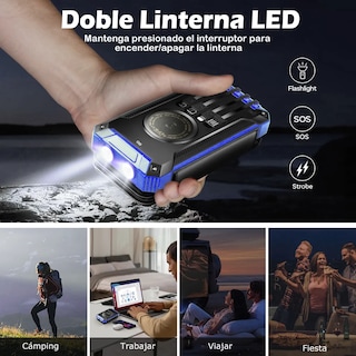 Foto 2 | Bateria Portatil 40,000mah 5 Páneles Solares Eo Safe Imports Esi-19124 Negro
