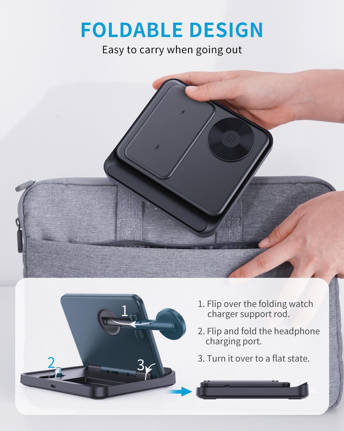 Foto 2 | Estación De Carga Inalámbrica Joyveva Para Samsung Z Fold 6/5 - Venta Internacional.