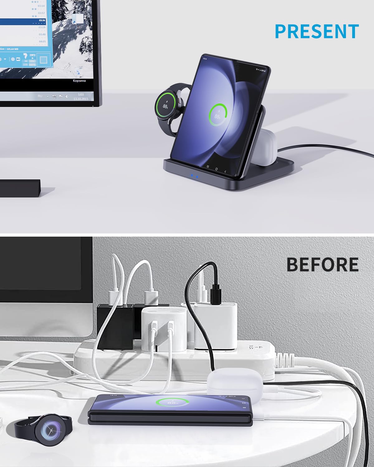 Foto 7 | Estación De Carga Inalámbrica Joyveva Para Samsung Z Fold 6/5 - Venta Internacional.